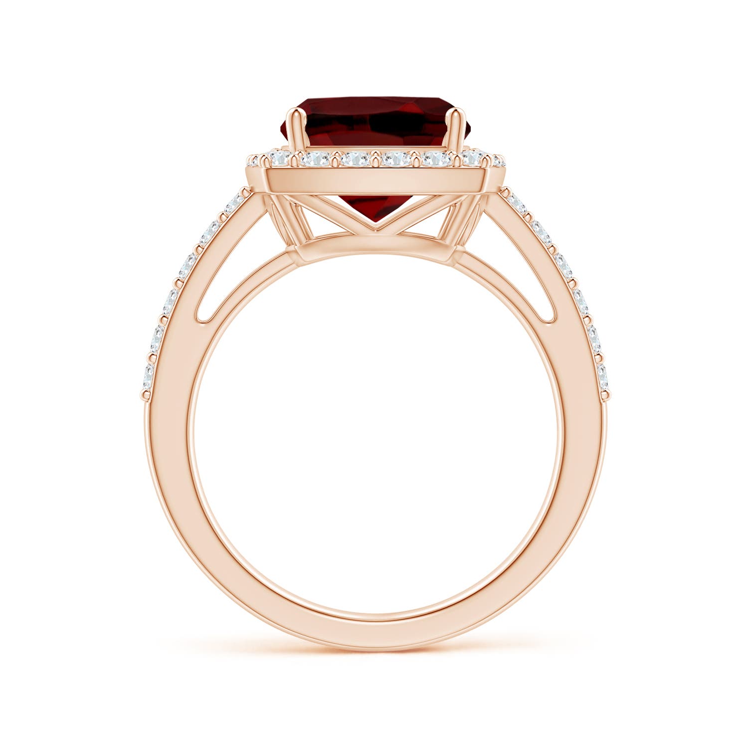 AAAA - Garnet / 4.18 CT / 14 KT Rose Gold