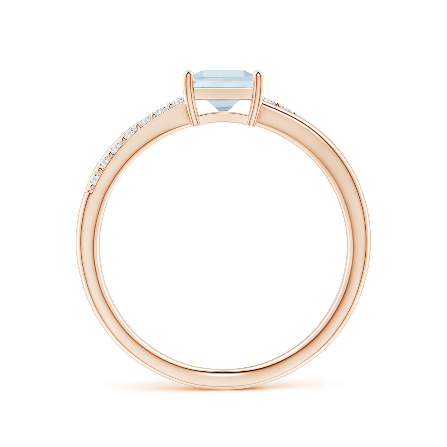 A - Aquamarine / 0.72 CT / 14 KT Rose Gold