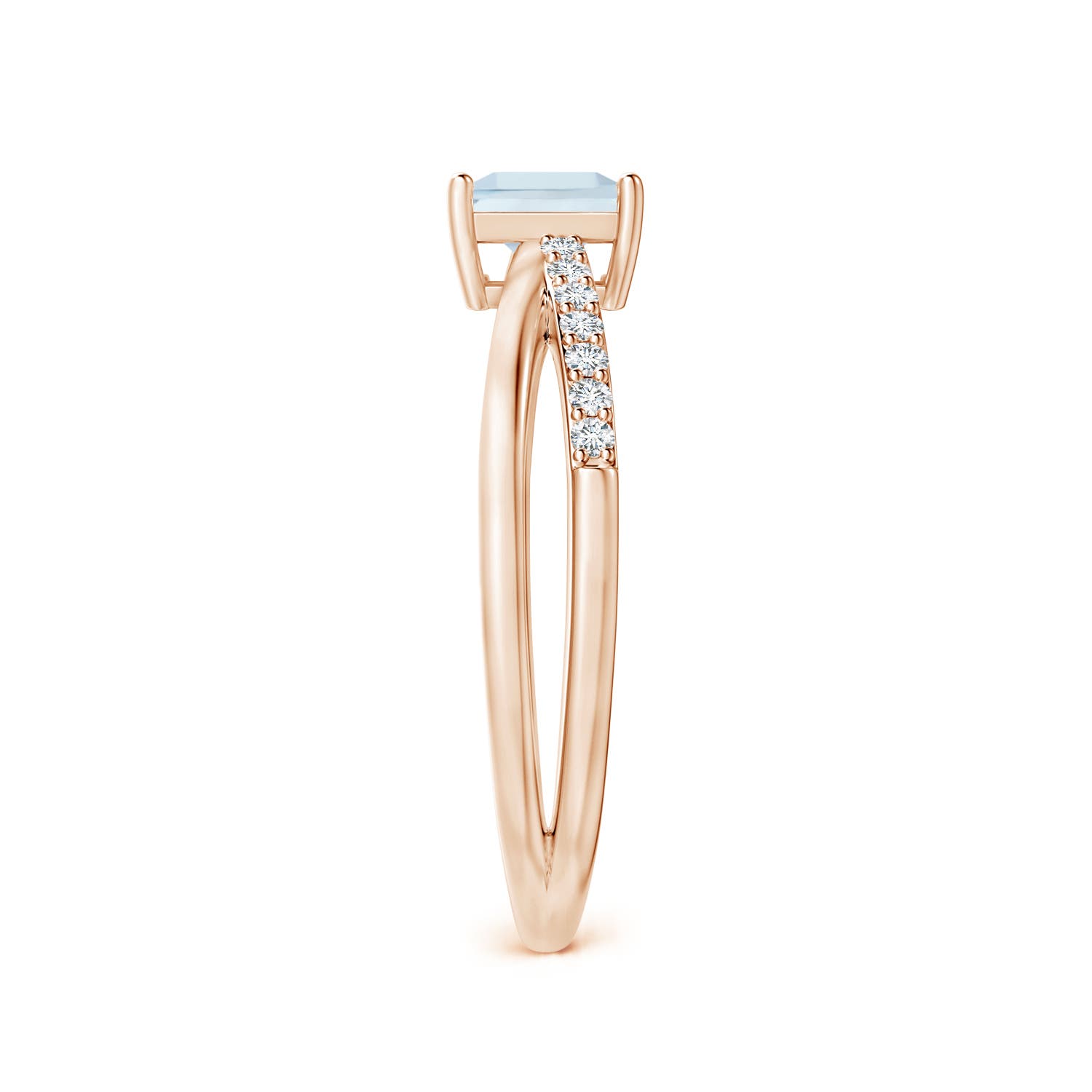 A - Aquamarine / 0.72 CT / 14 KT Rose Gold