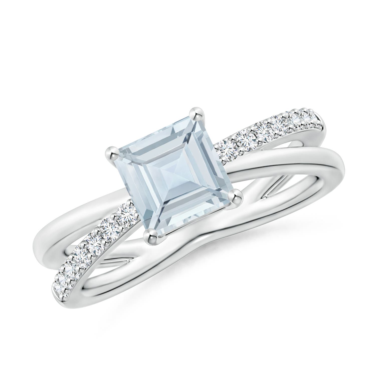 A - Aquamarine / 1.15 CT / 14 KT White Gold