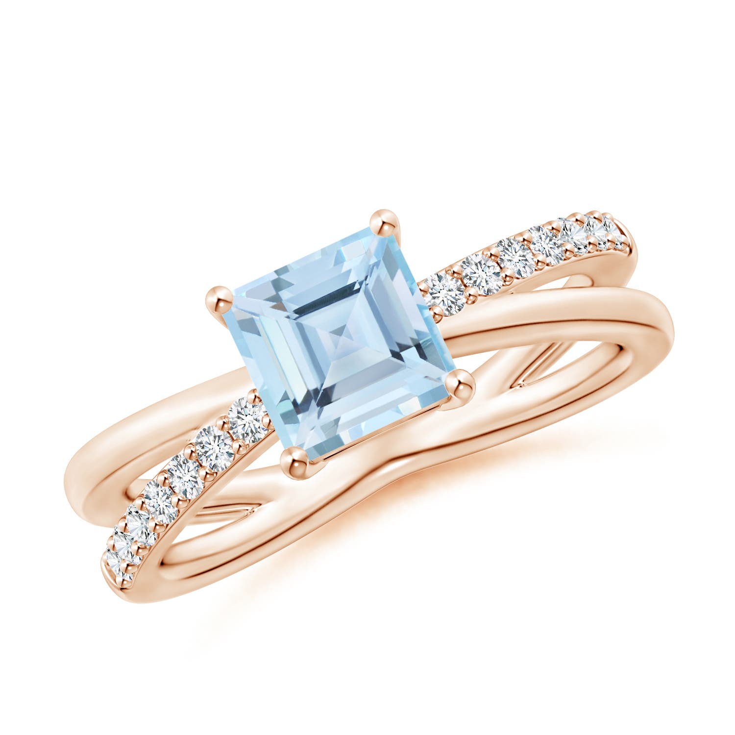 AAA - Aquamarine / 1.15 CT / 14 KT Rose Gold