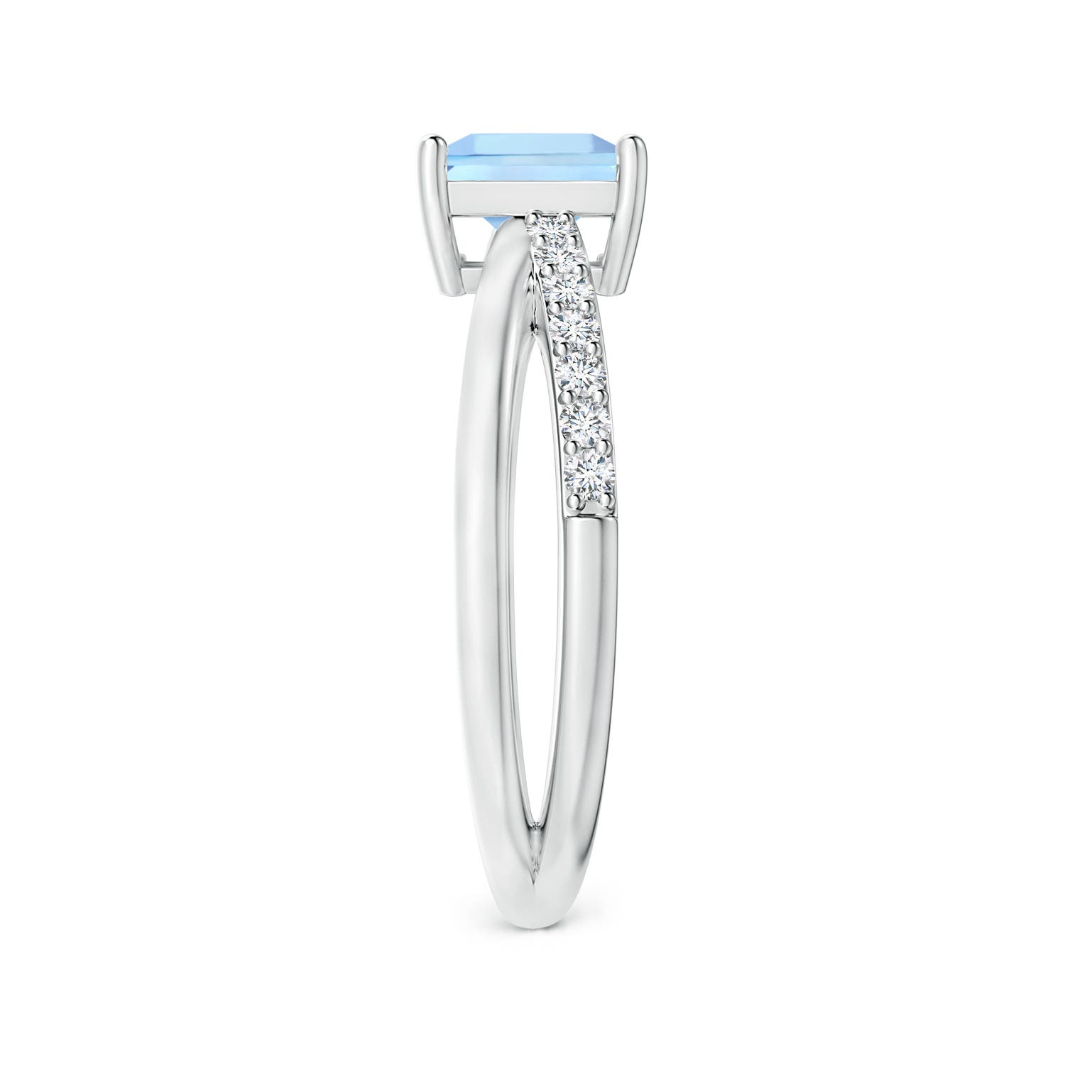 AAA - Aquamarine / 1.15 CT / 14 KT White Gold