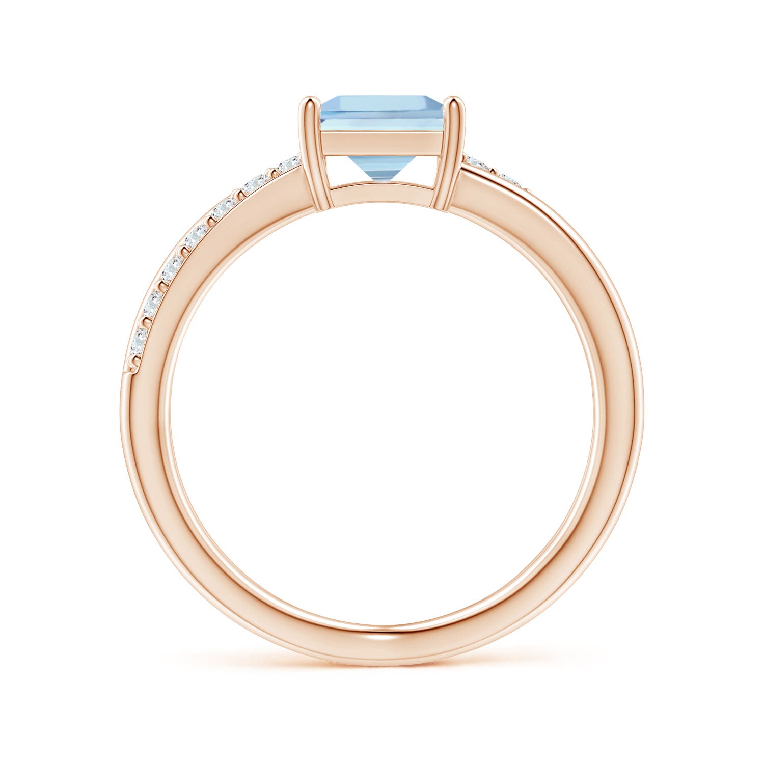 AAAA - Aquamarine / 1.15 CT / 14 KT Rose Gold