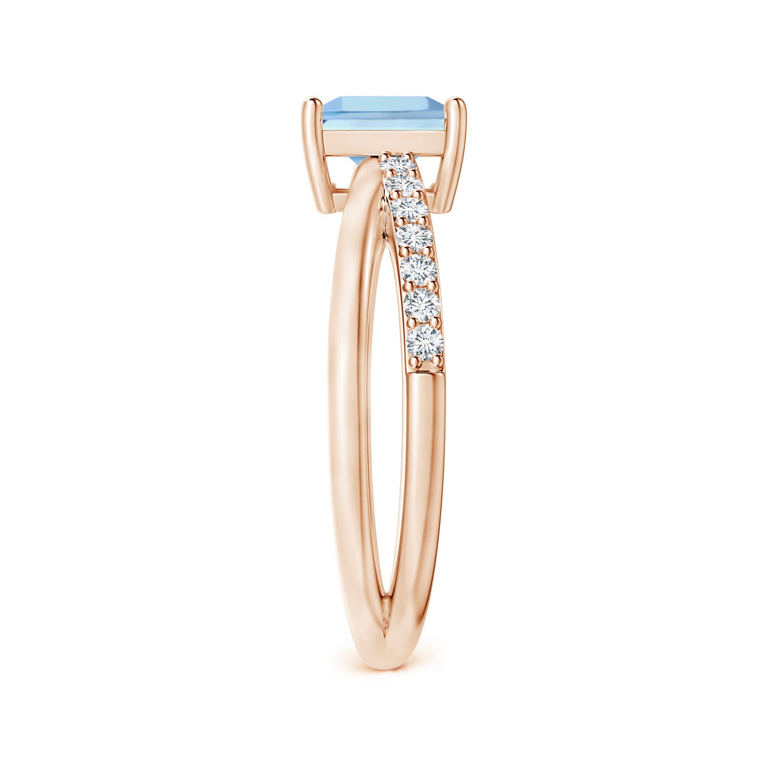 AAAA - Aquamarine / 1.15 CT / 14 KT Rose Gold