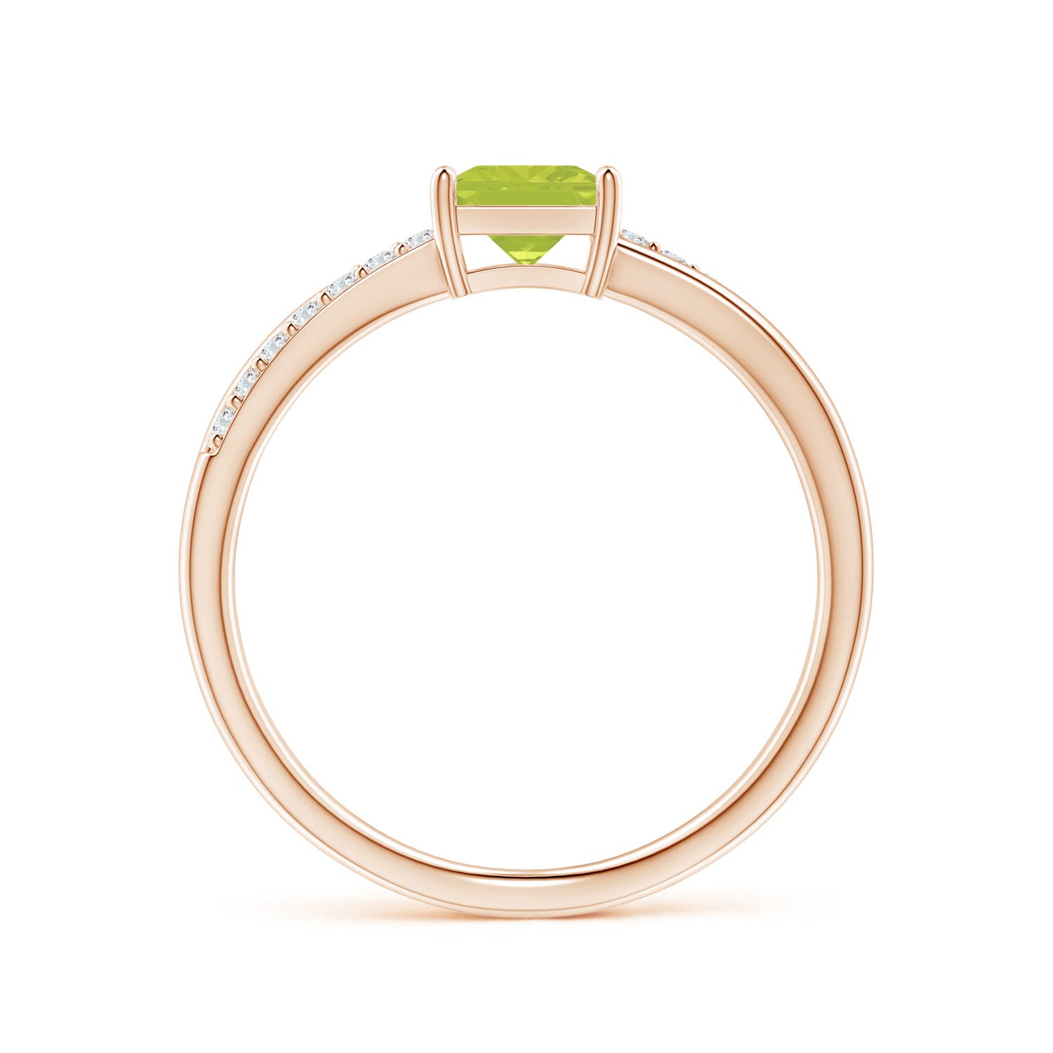 A - Peridot / 0.82 CT / 14 KT Rose Gold