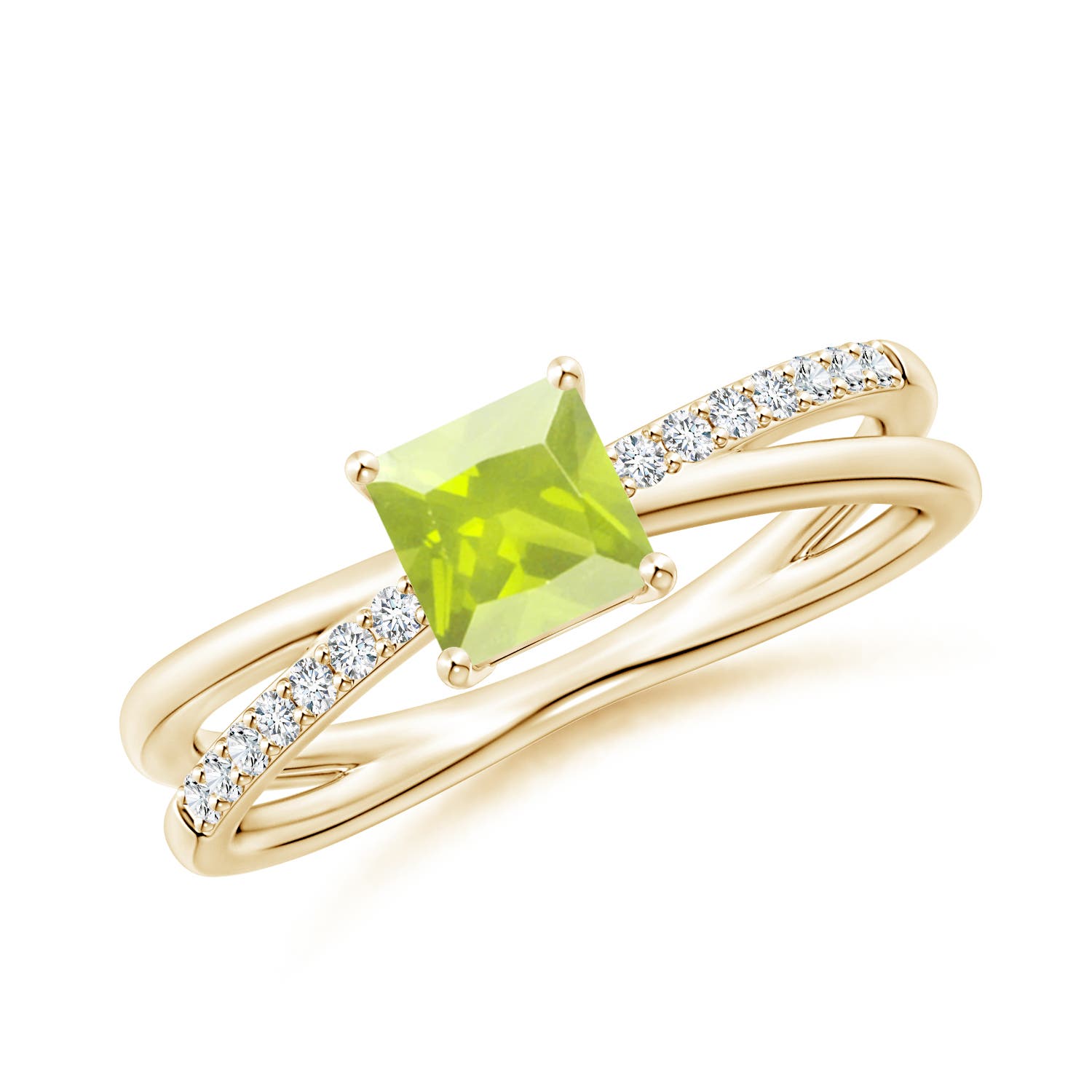 A - Peridot / 0.82 CT / 14 KT Yellow Gold