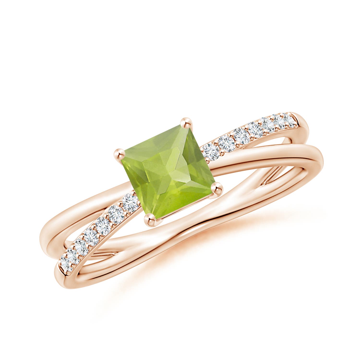 AA - Peridot / 0.82 CT / 14 KT Rose Gold