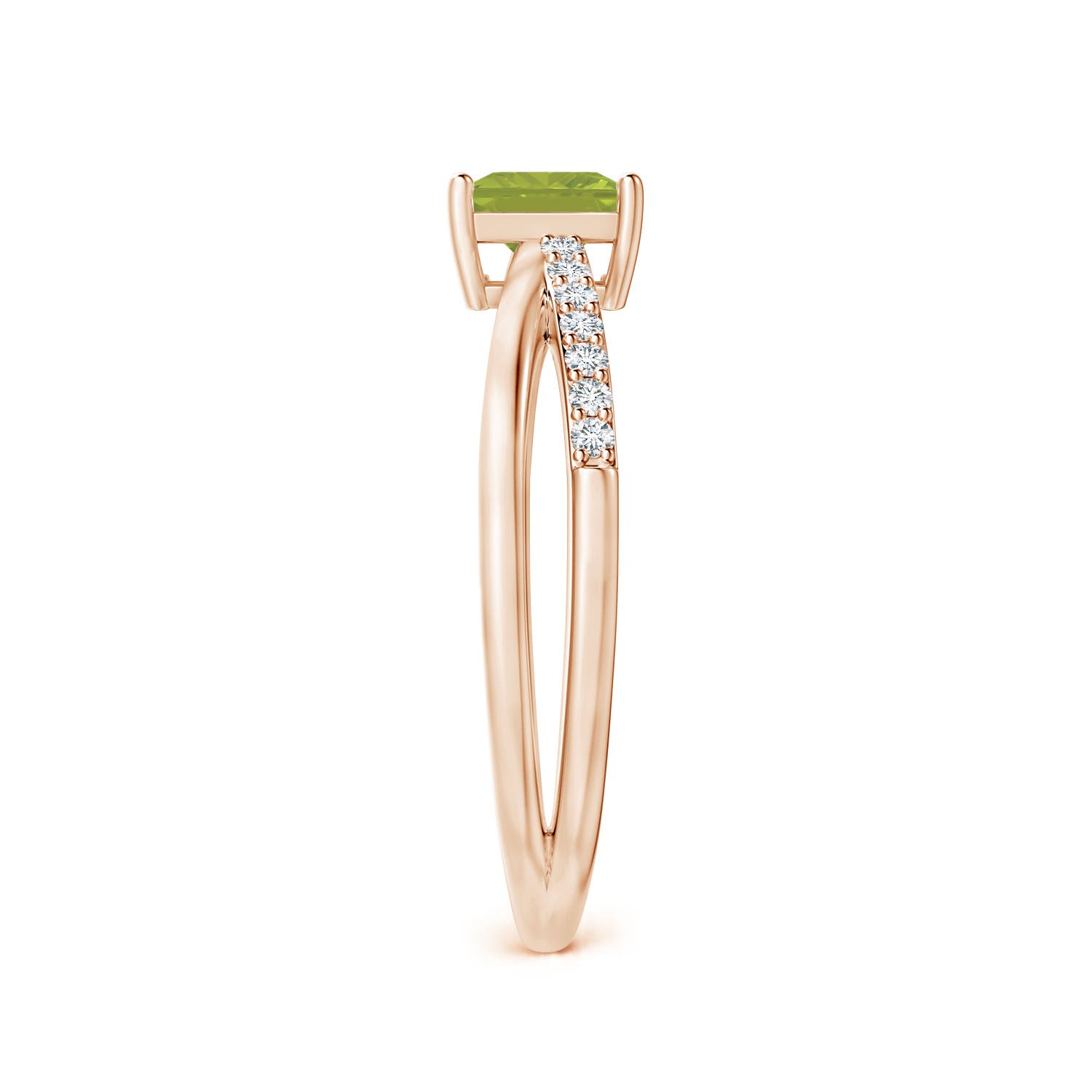 AA - Peridot / 0.82 CT / 14 KT Rose Gold