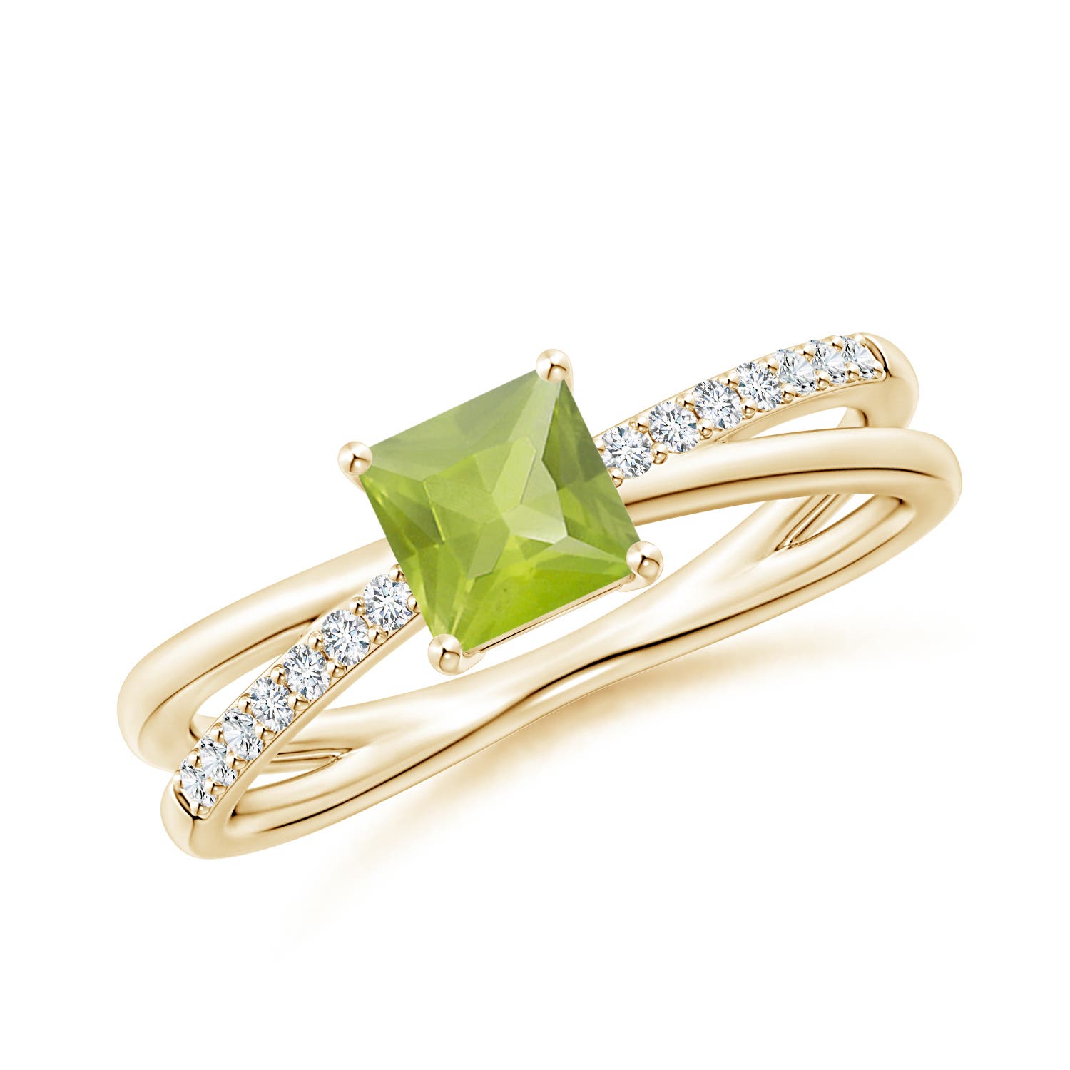 AA - Peridot / 0.82 CT / 14 KT Yellow Gold