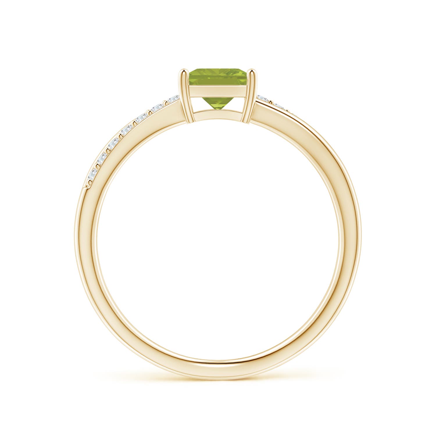 AA - Peridot / 0.82 CT / 14 KT Yellow Gold