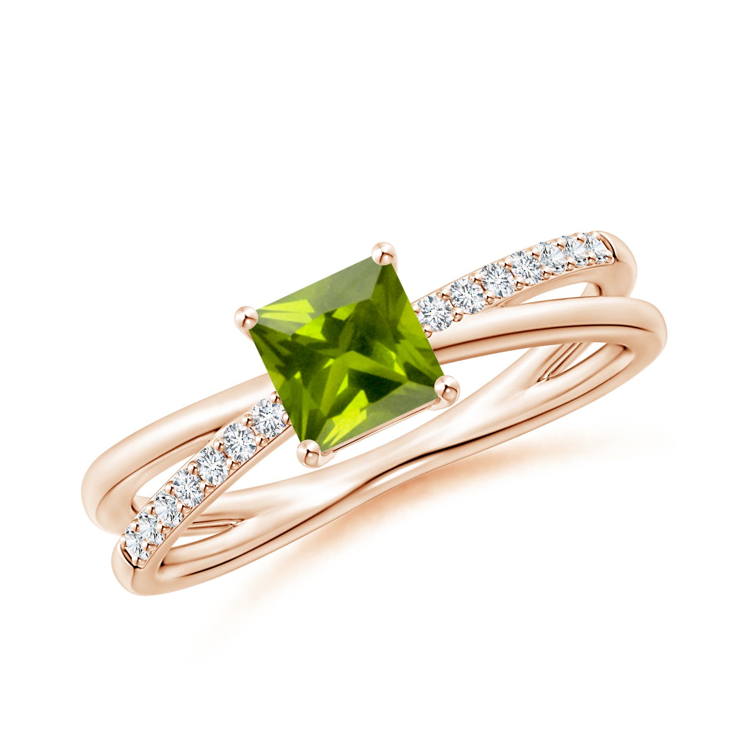 AAA - Peridot / 0.82 CT / 14 KT Rose Gold