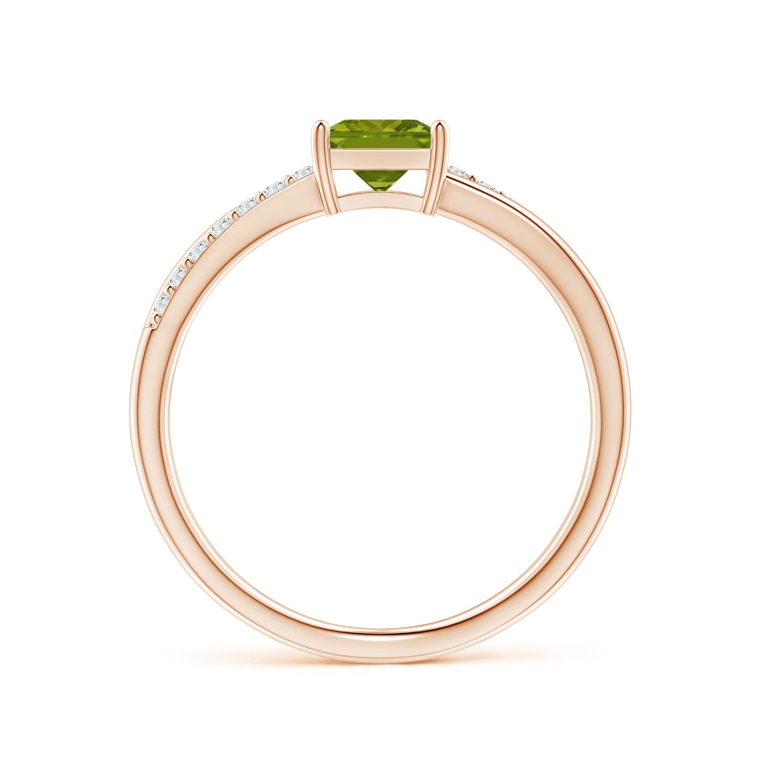 AAA - Peridot / 0.82 CT / 14 KT Rose Gold