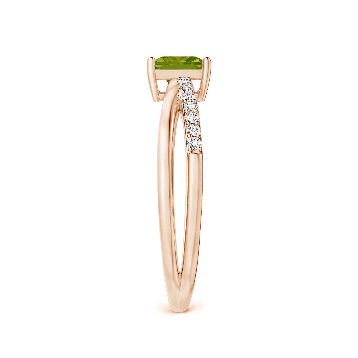 AAA - Peridot / 0.82 CT / 14 KT Rose Gold