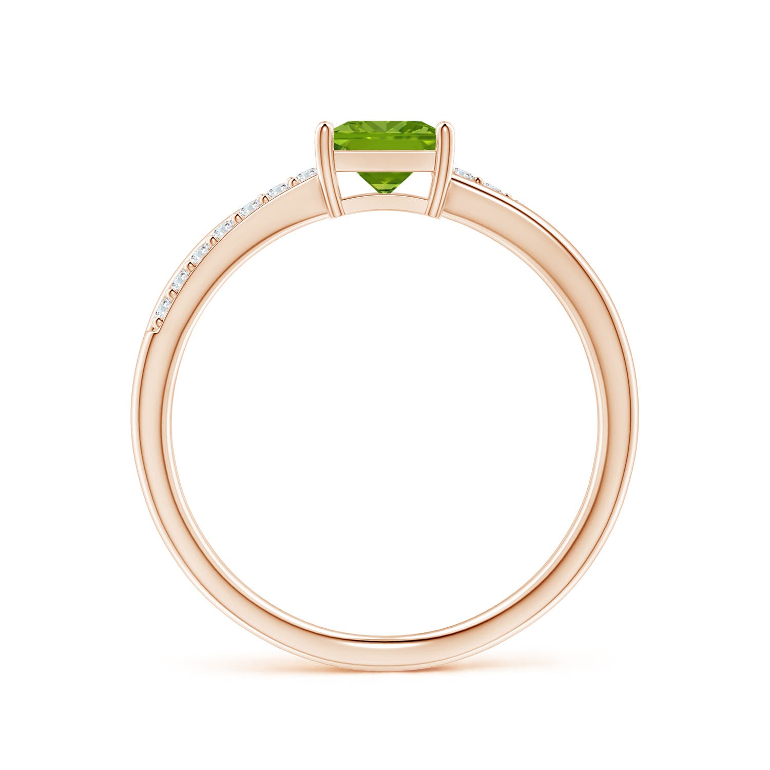 AAAA - Peridot / 0.82 CT / 14 KT Rose Gold