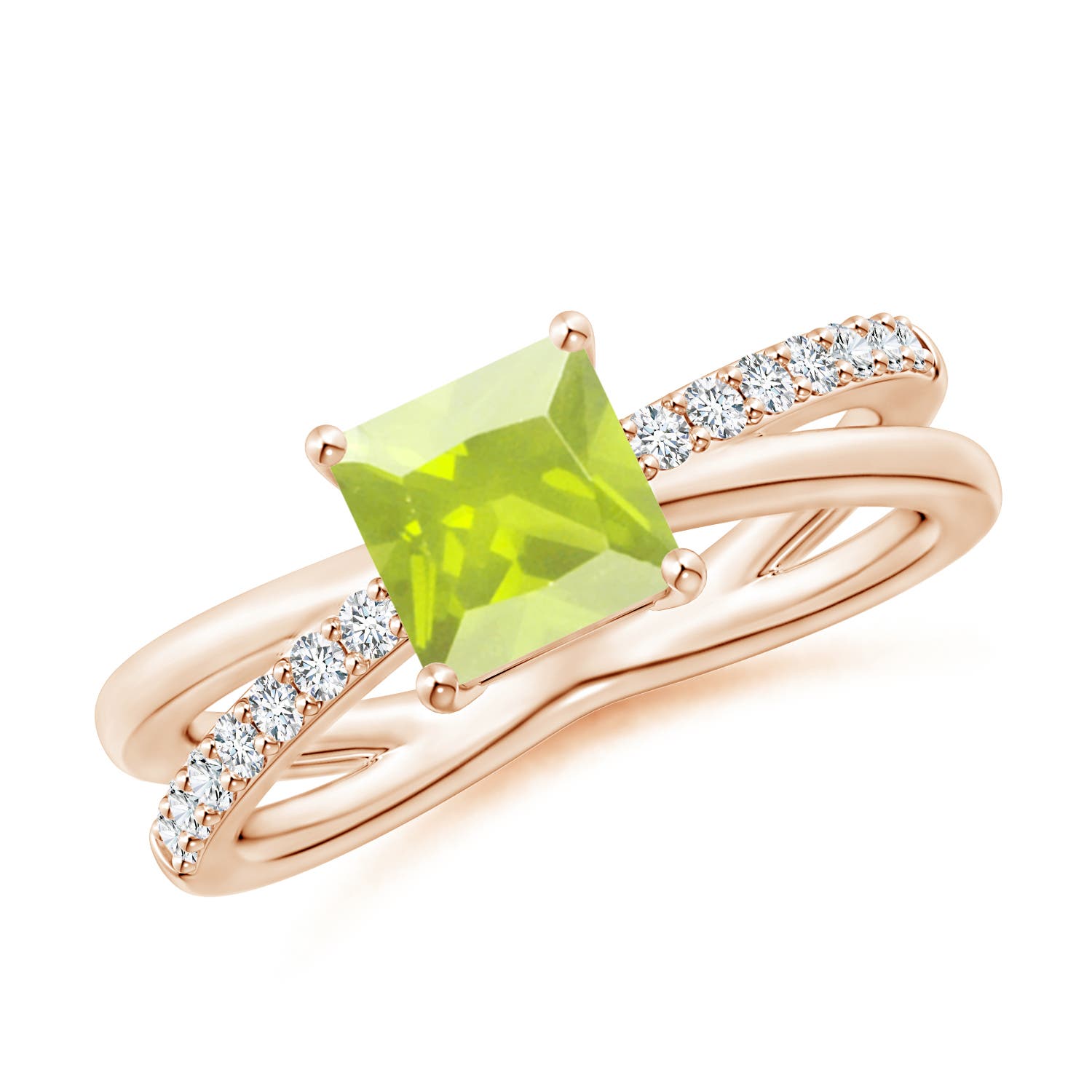 A - Peridot / 1.3 CT / 14 KT Rose Gold