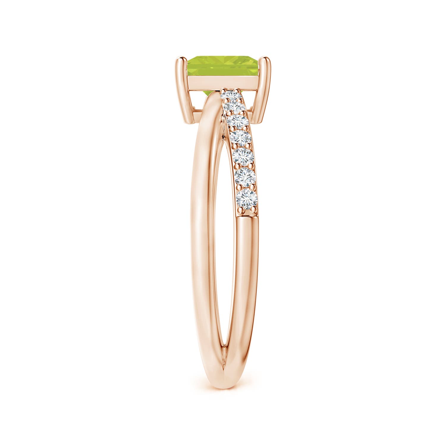 A - Peridot / 1.3 CT / 14 KT Rose Gold