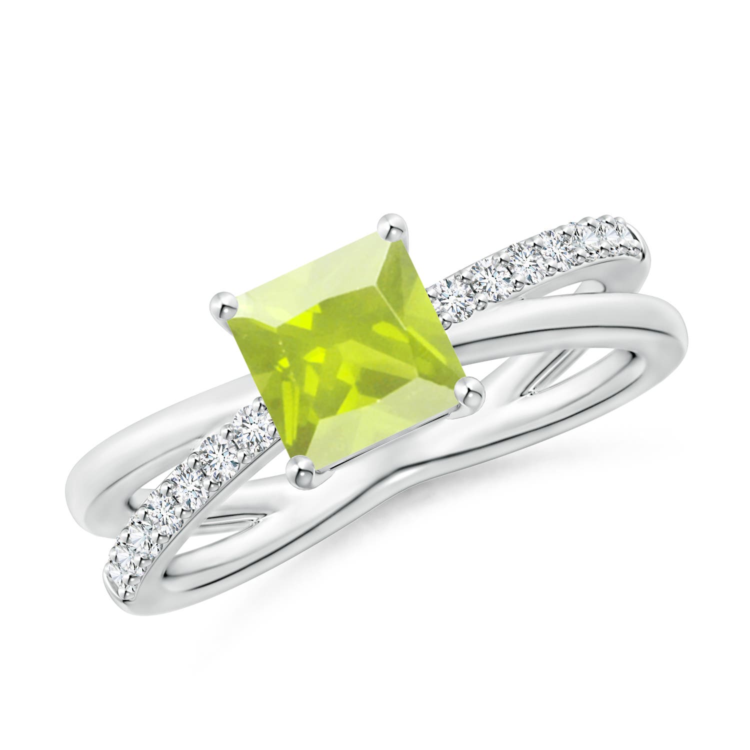 A - Peridot / 1.3 CT / 14 KT White Gold