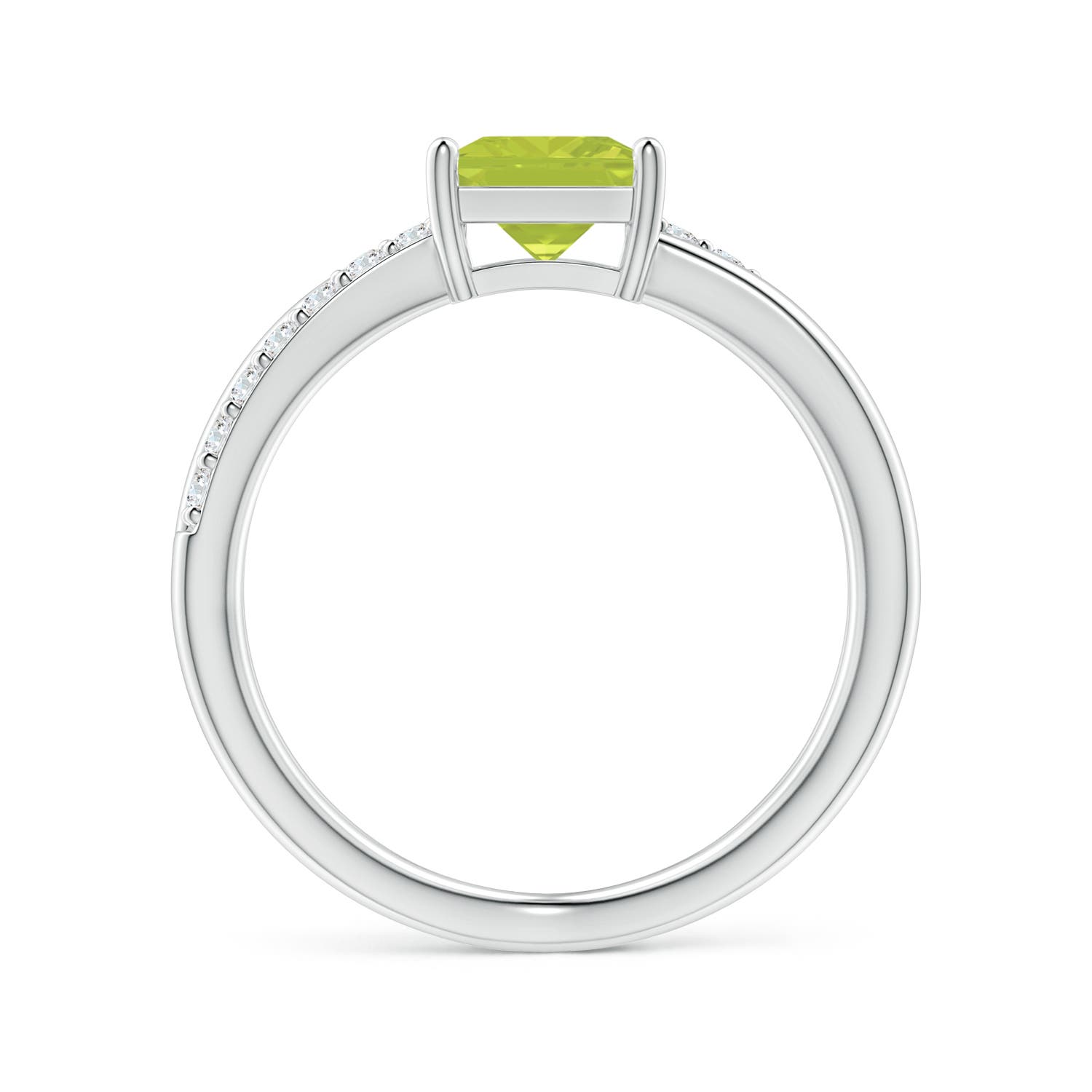 A - Peridot / 1.3 CT / 14 KT White Gold