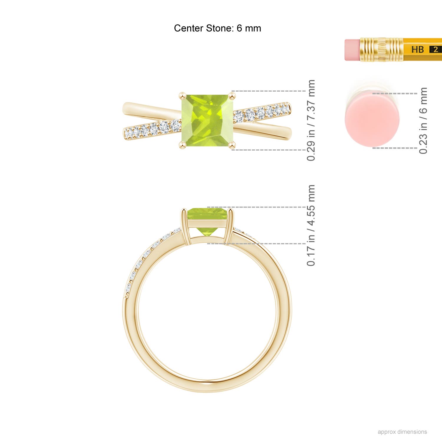 A - Peridot / 1.3 CT / 14 KT Yellow Gold