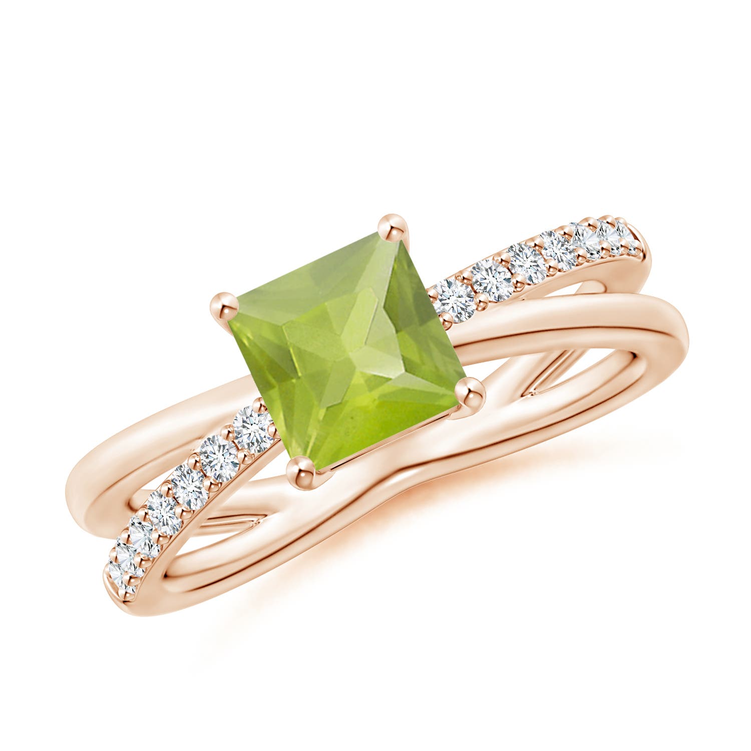 AA - Peridot / 1.3 CT / 14 KT Rose Gold