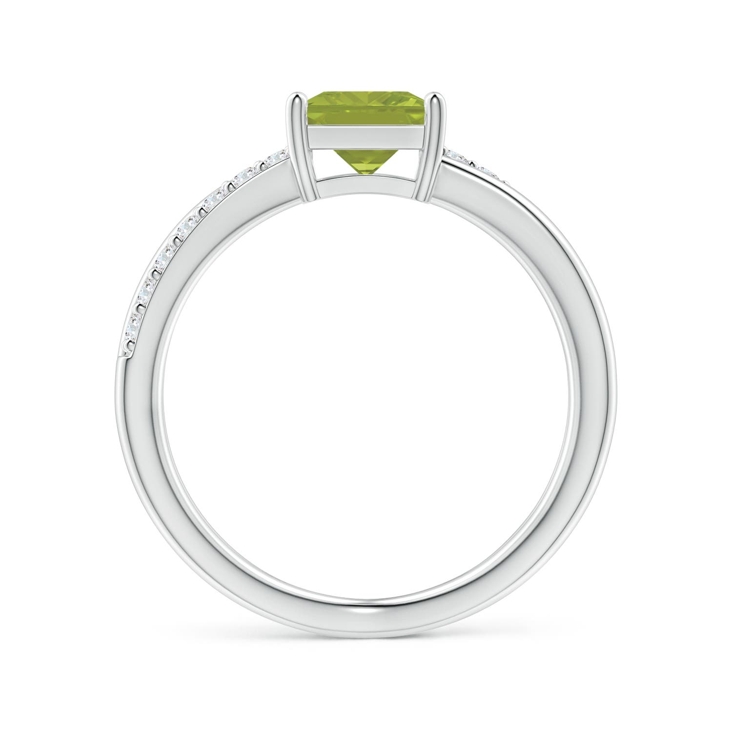 AA - Peridot / 1.3 CT / 14 KT White Gold