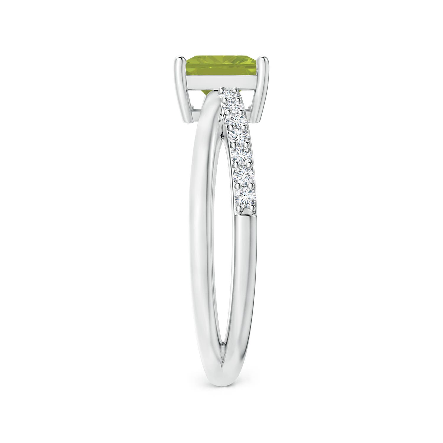 AA - Peridot / 1.3 CT / 14 KT White Gold