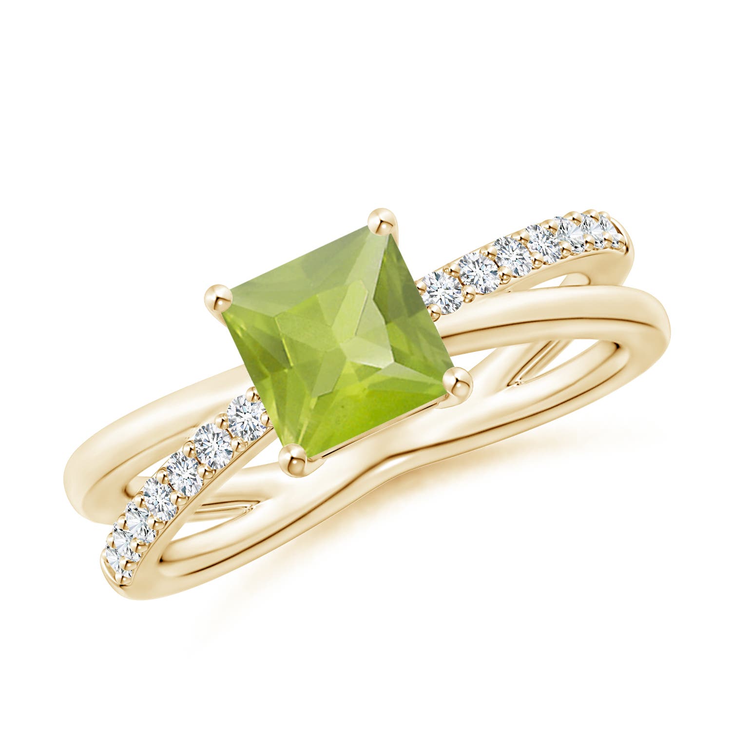 AA - Peridot / 1.3 CT / 14 KT Yellow Gold