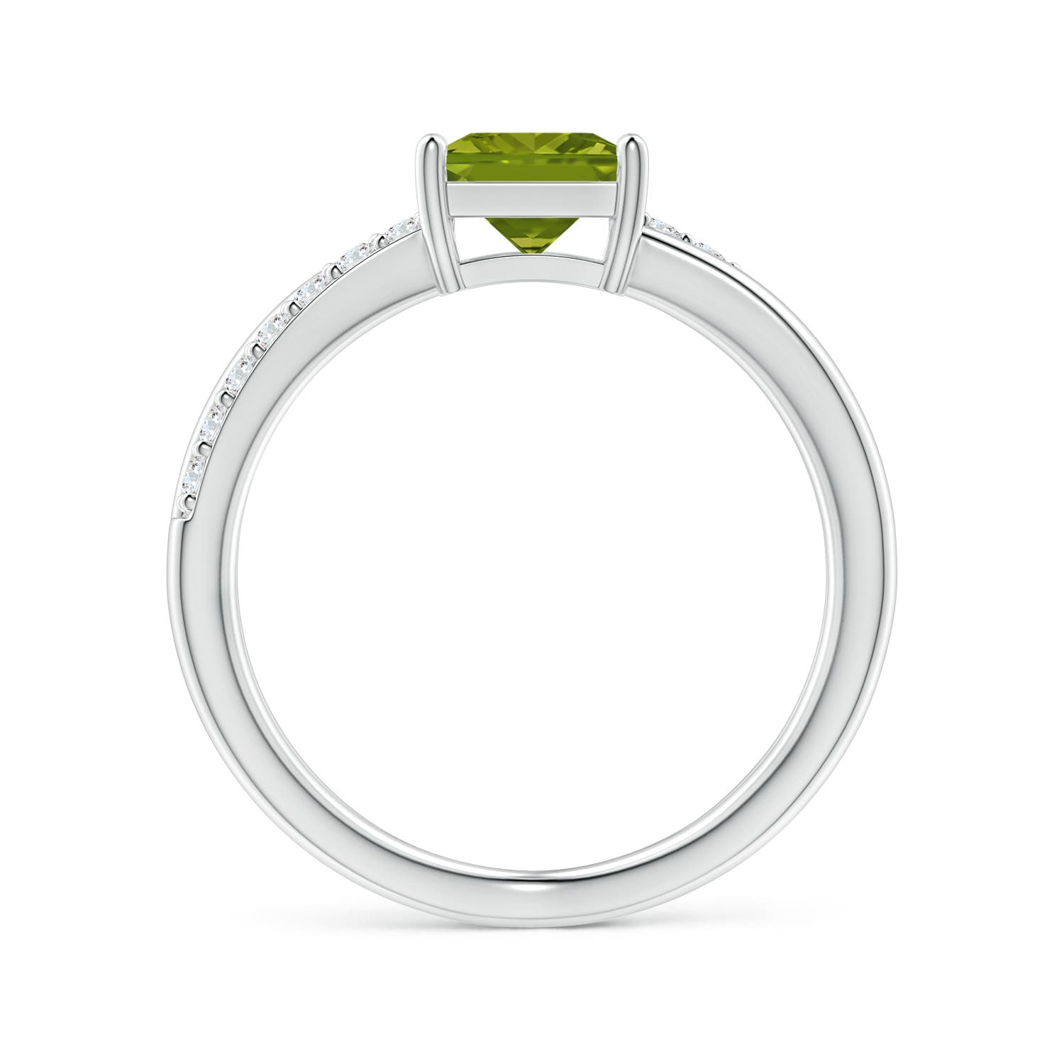 AAA - Peridot / 1.3 CT / 14 KT White Gold