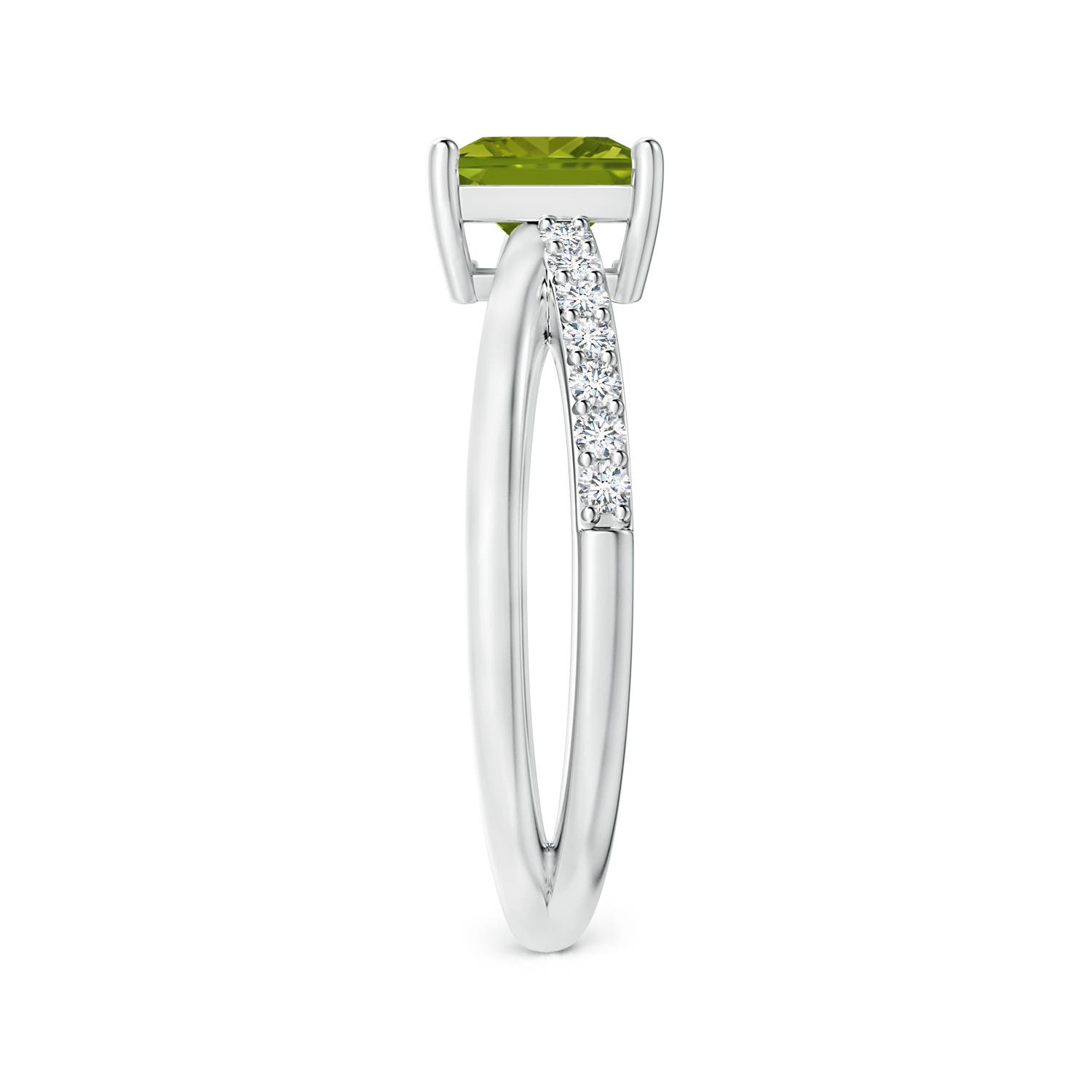 AAA - Peridot / 1.3 CT / 14 KT White Gold