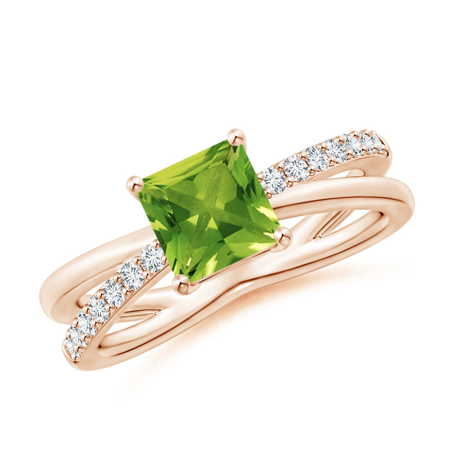 AAAA - Peridot / 1.3 CT / 14 KT Rose Gold