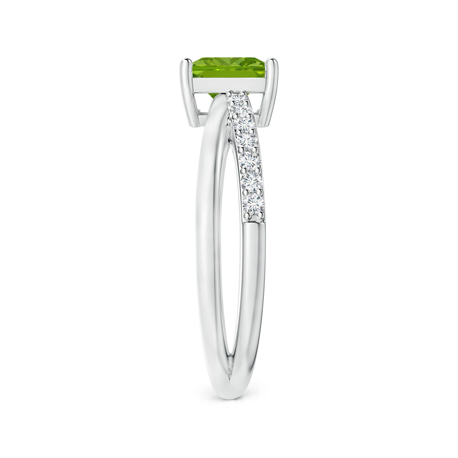 AAAA - Peridot / 1.3 CT / 14 KT White Gold