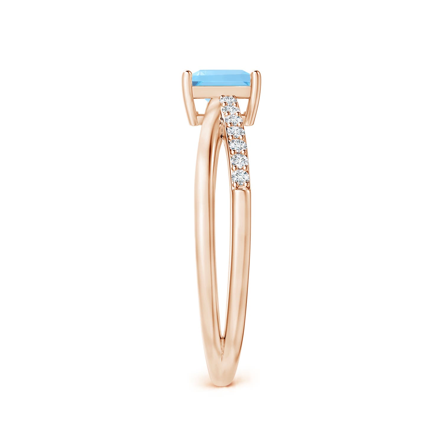 A - Swiss Blue Topaz / 0.92 CT / 14 KT Rose Gold