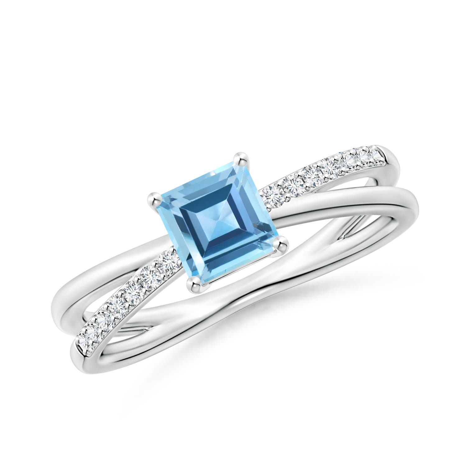 AA - Swiss Blue Topaz / 0.92 CT / 14 KT White Gold