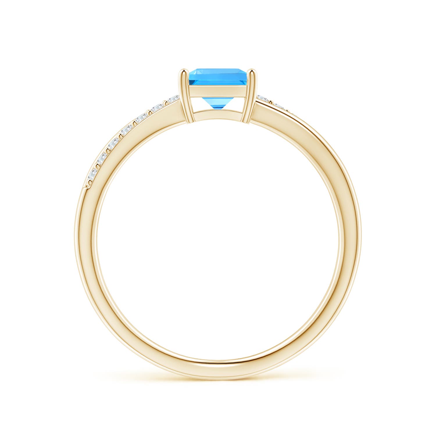 AAAA - Swiss Blue Topaz / 0.92 CT / 14 KT Yellow Gold