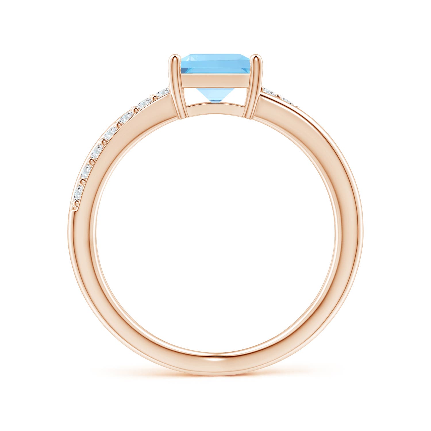 A - Swiss Blue Topaz / 1.55 CT / 14 KT Rose Gold