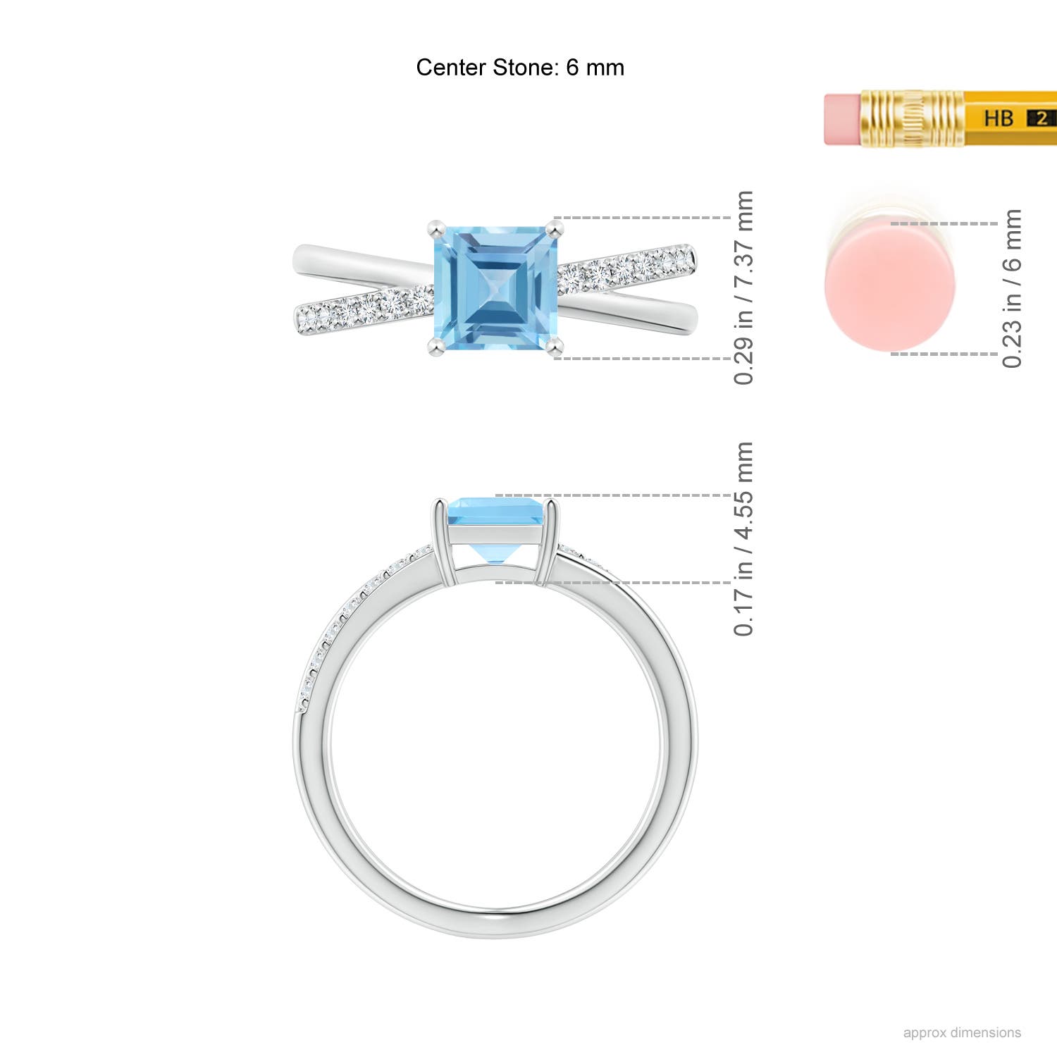 A - Swiss Blue Topaz / 1.55 CT / 14 KT White Gold