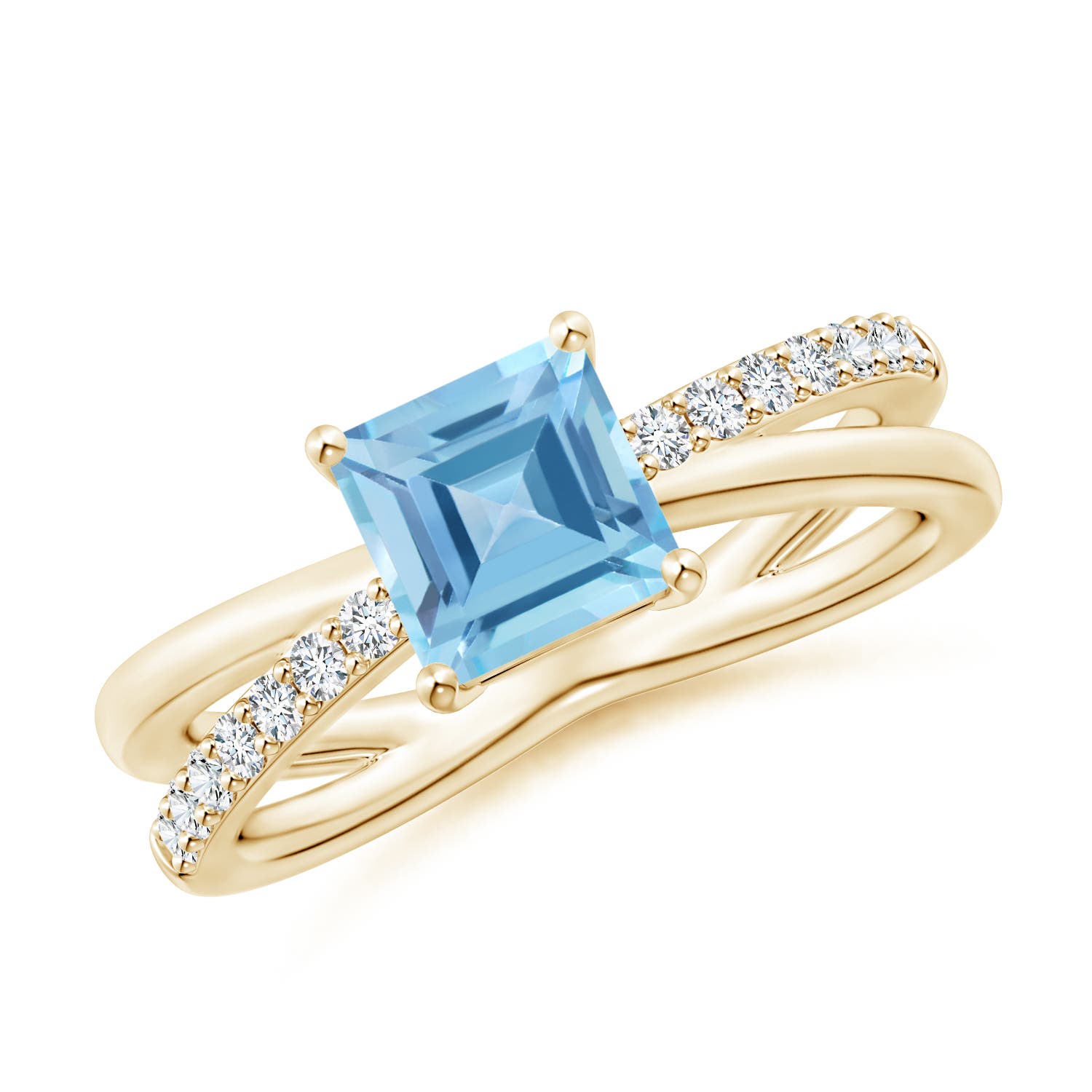 A - Swiss Blue Topaz / 1.55 CT / 14 KT Yellow Gold