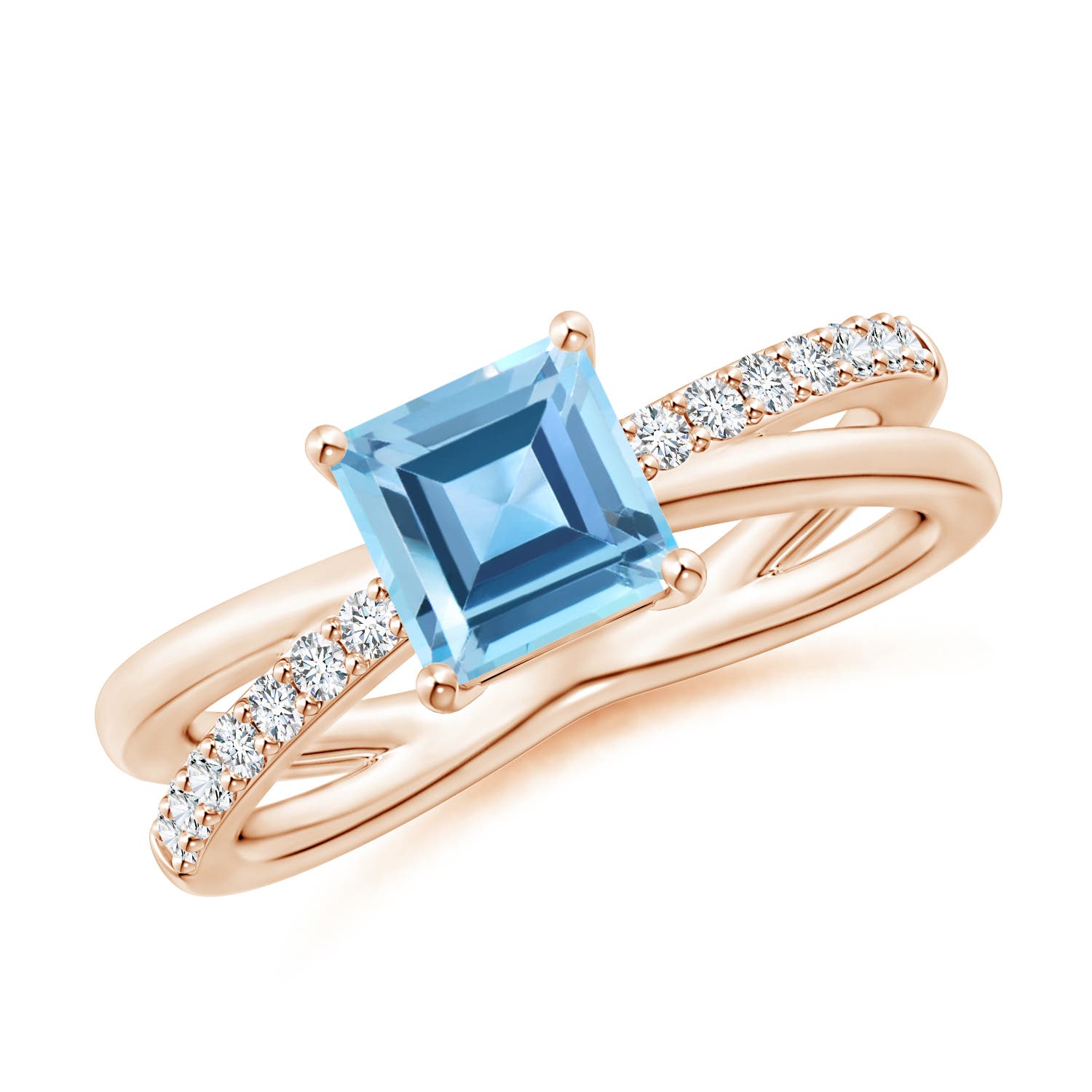 AA - Swiss Blue Topaz / 1.55 CT / 14 KT Rose Gold