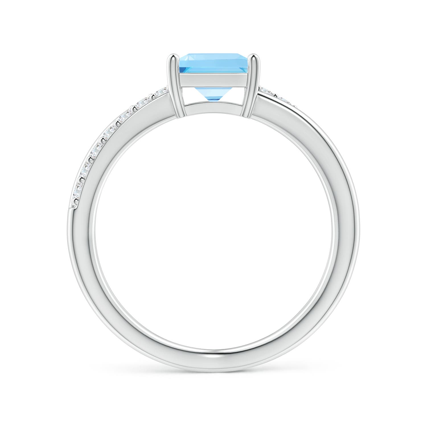 AA - Swiss Blue Topaz / 1.55 CT / 14 KT White Gold