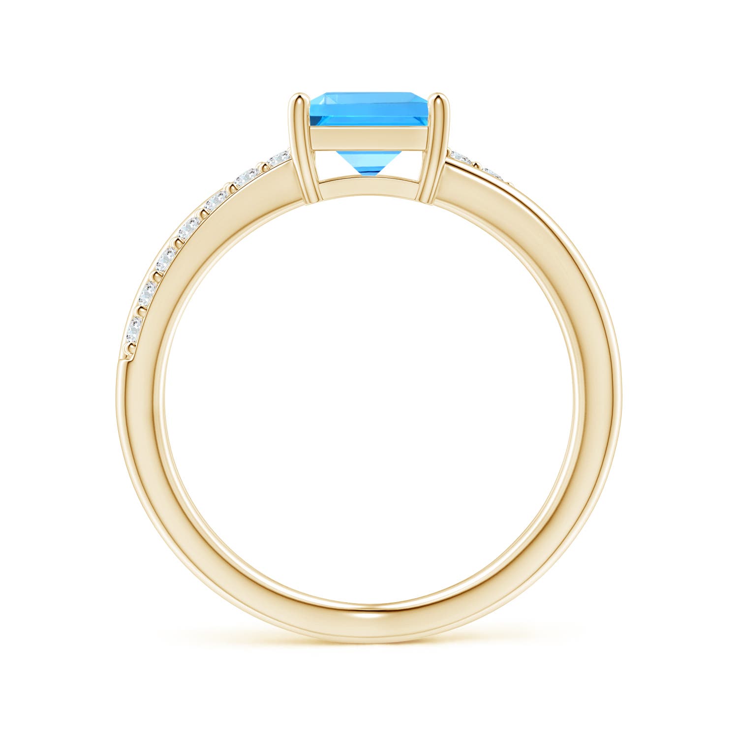 AAAA - Swiss Blue Topaz / 1.55 CT / 14 KT Yellow Gold