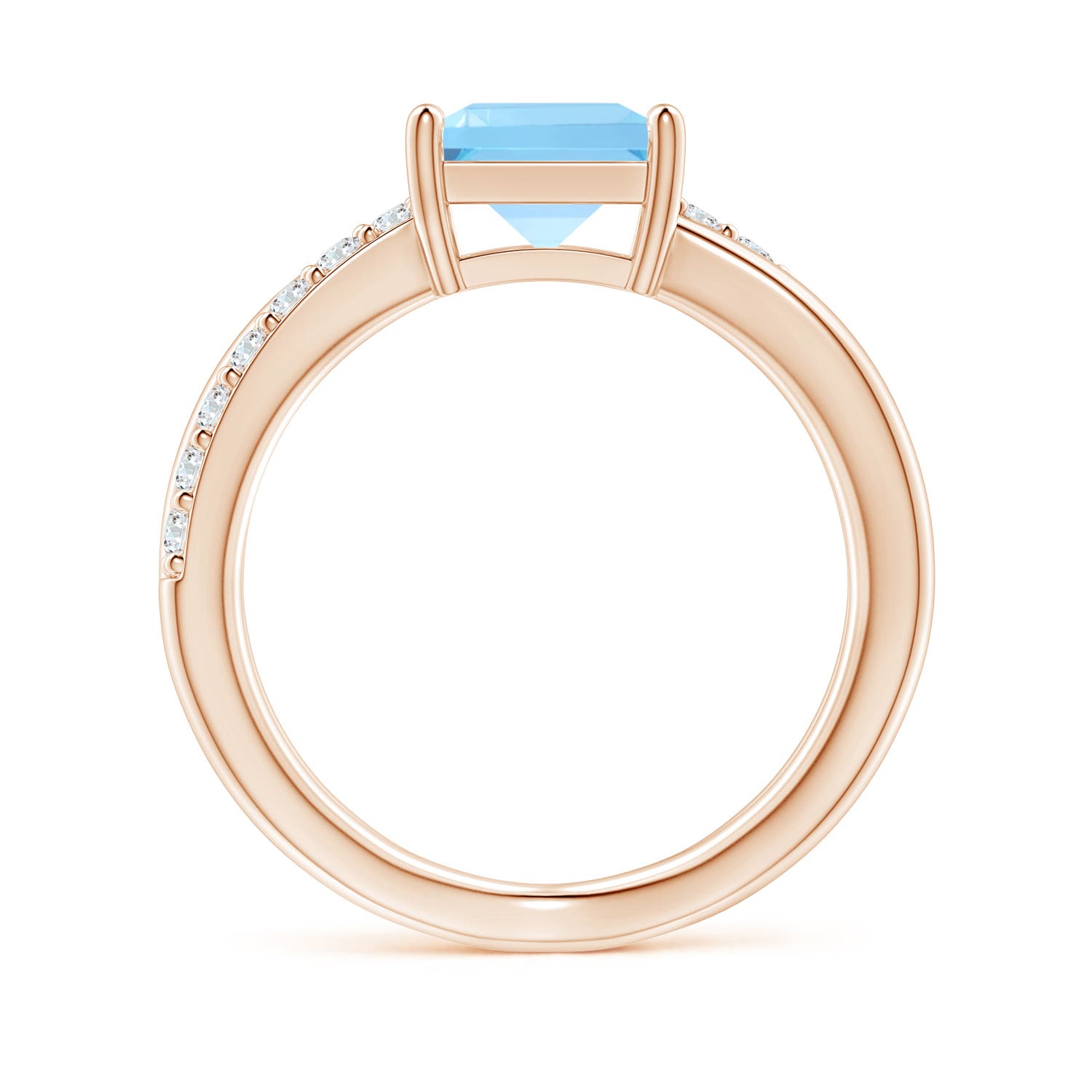 A - Swiss Blue Topaz / 2.45 CT / 14 KT Rose Gold