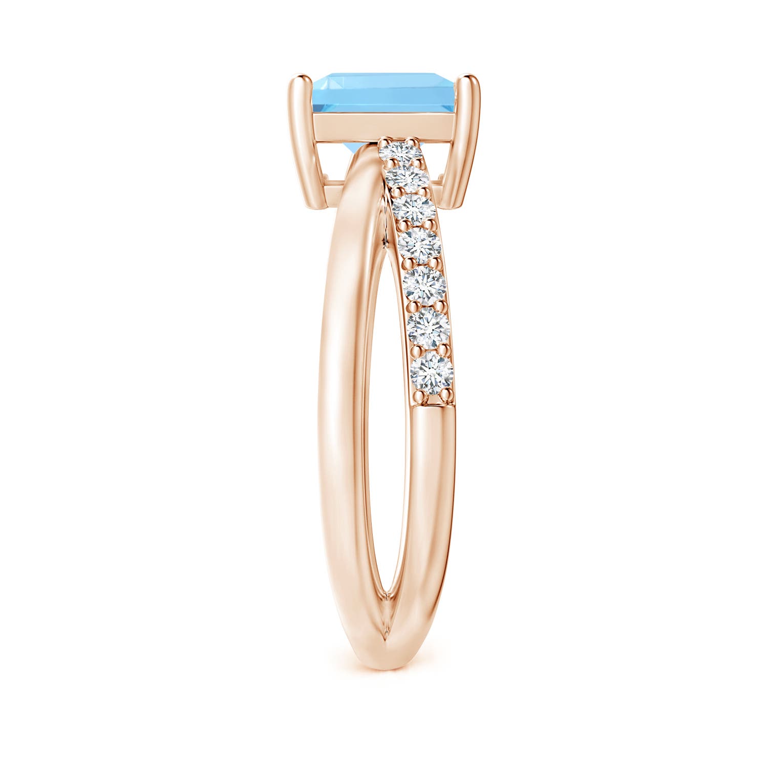 A - Swiss Blue Topaz / 2.45 CT / 14 KT Rose Gold