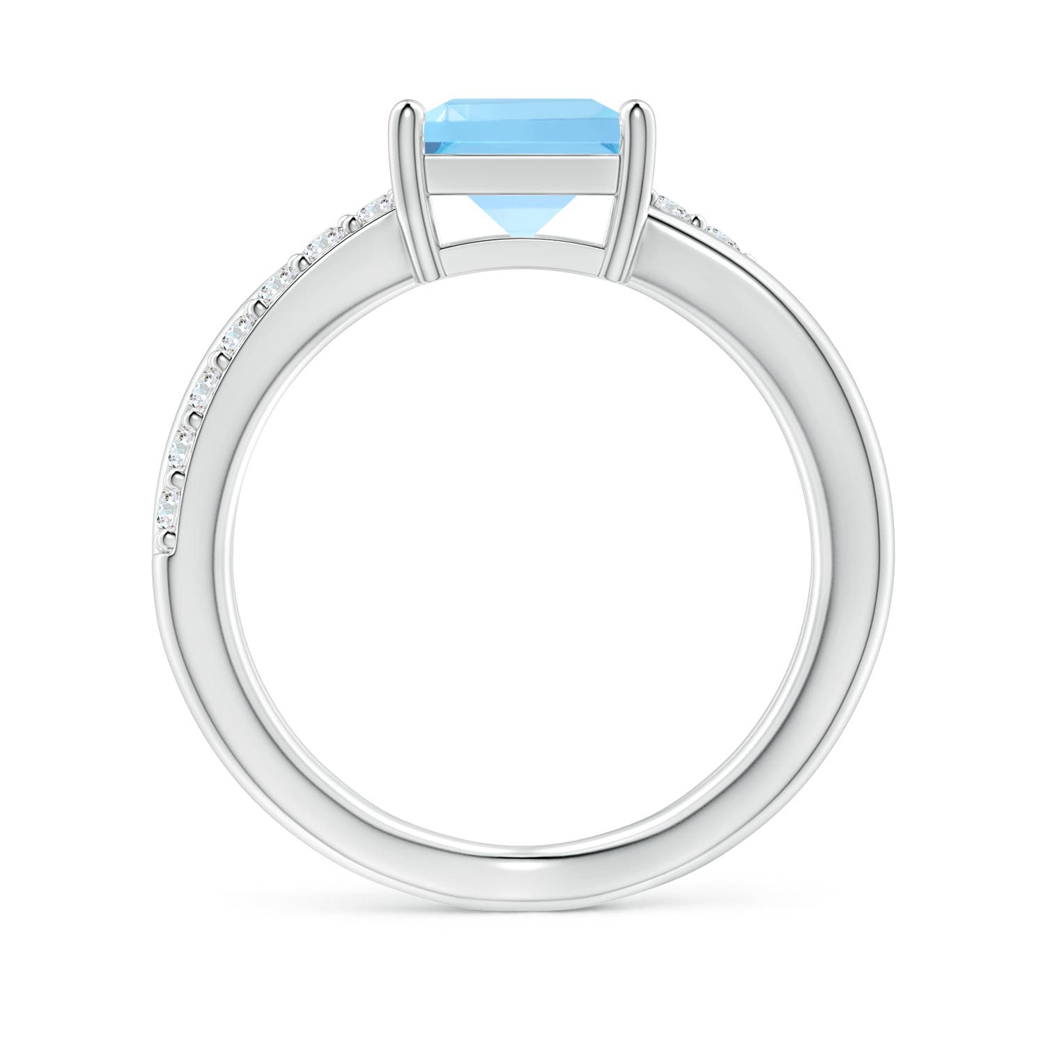 A - Swiss Blue Topaz / 2.45 CT / 14 KT White Gold