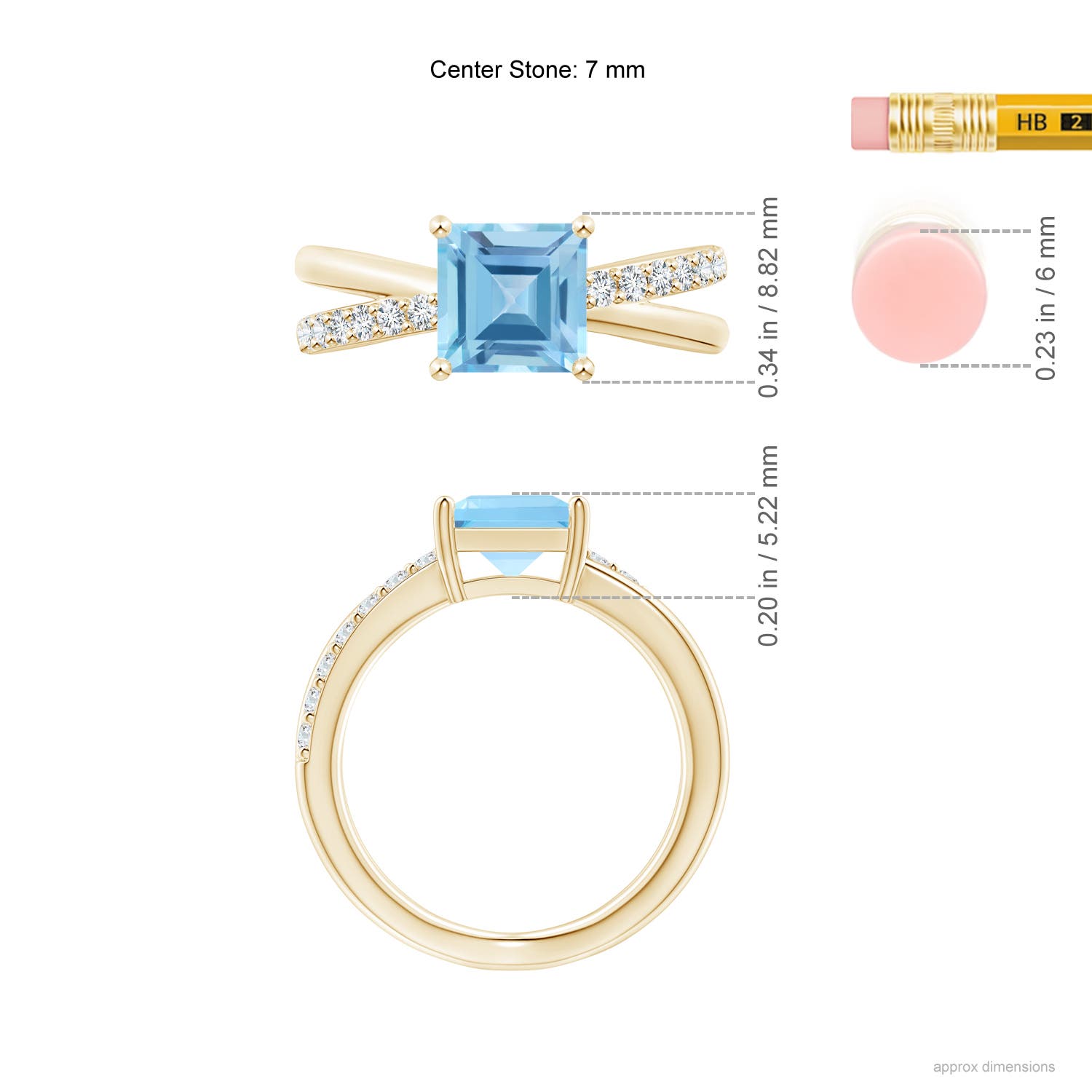 A - Swiss Blue Topaz / 2.45 CT / 14 KT Yellow Gold