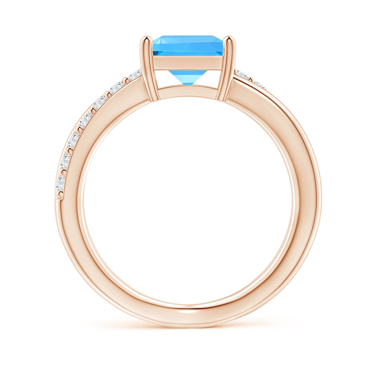 AAAA - Swiss Blue Topaz / 2.45 CT / 14 KT Rose Gold