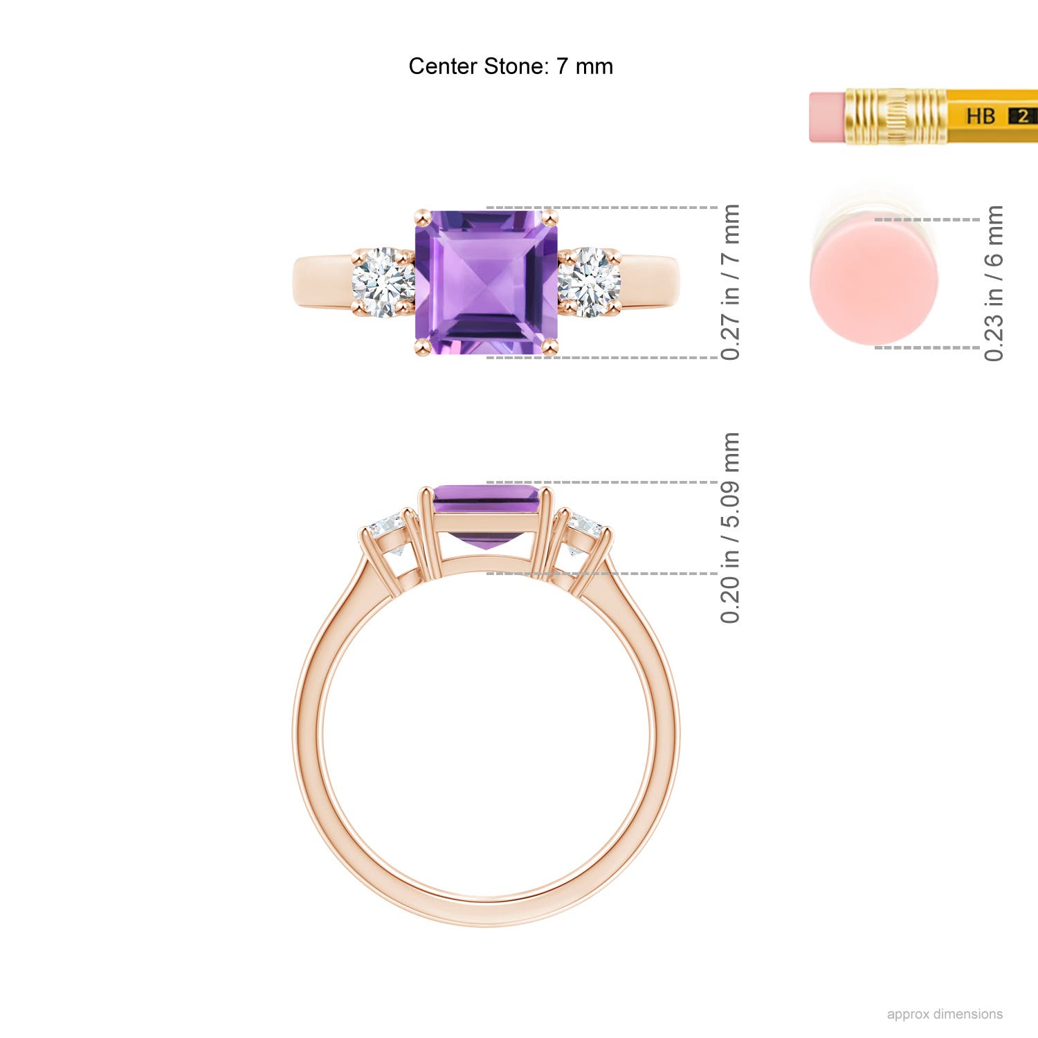 A - Amethyst / 1.62 CT / 14 KT Rose Gold