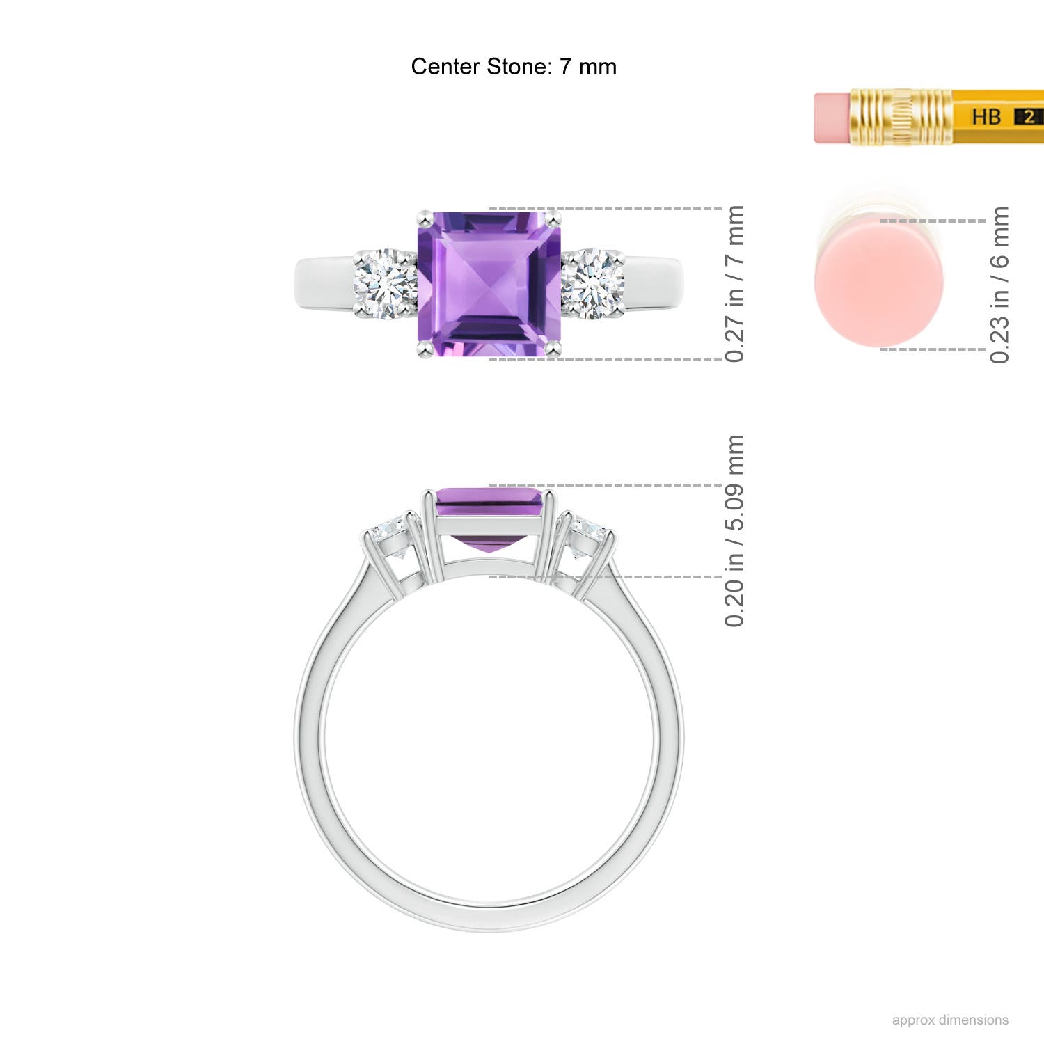 A - Amethyst / 1.62 CT / 14 KT White Gold