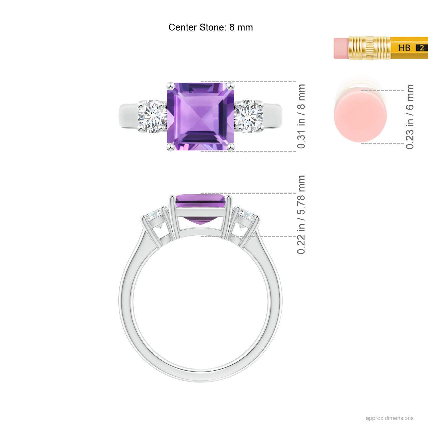 A - Amethyst / 2.46 CT / 14 KT White Gold