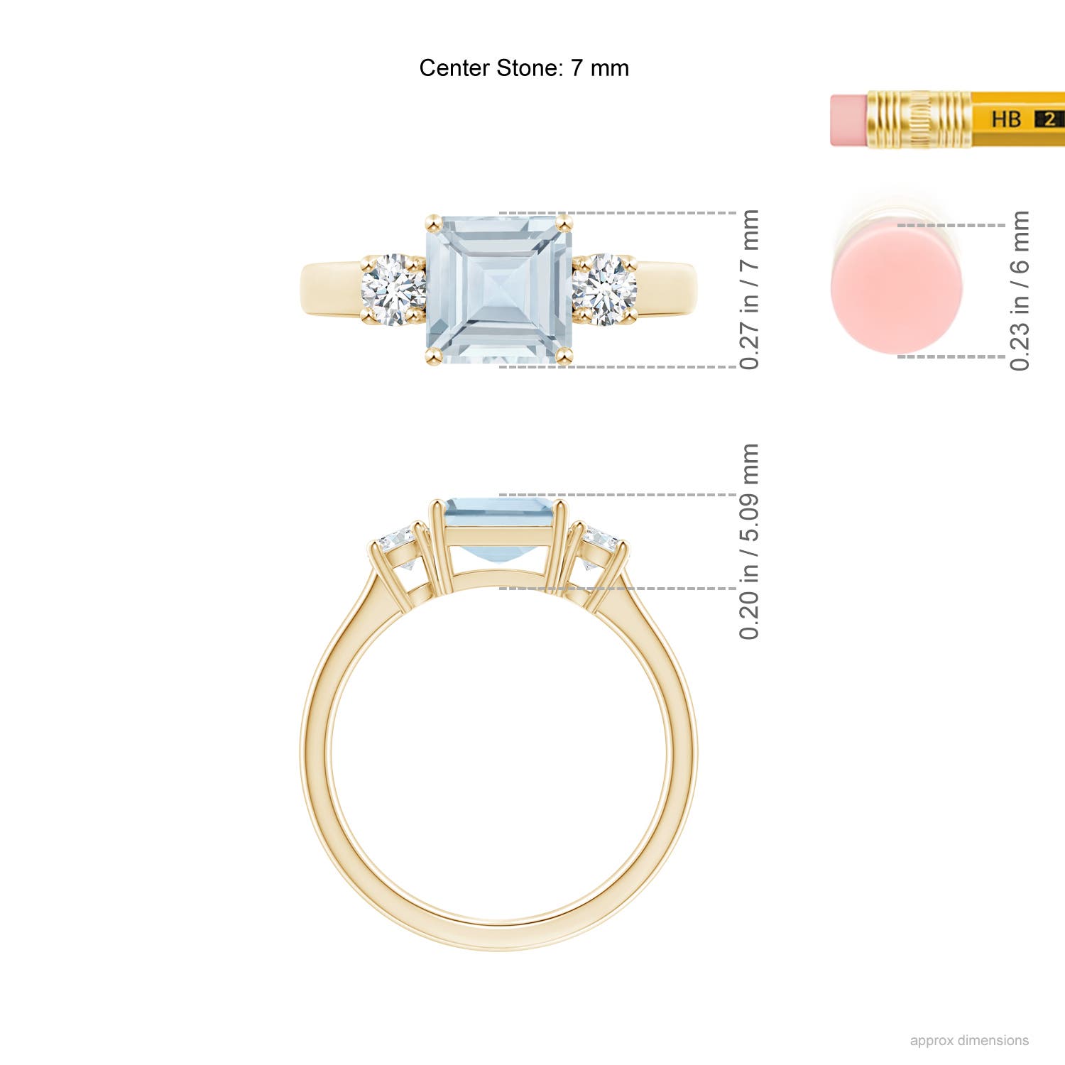 A - Aquamarine / 1.67 CT / 14 KT Yellow Gold