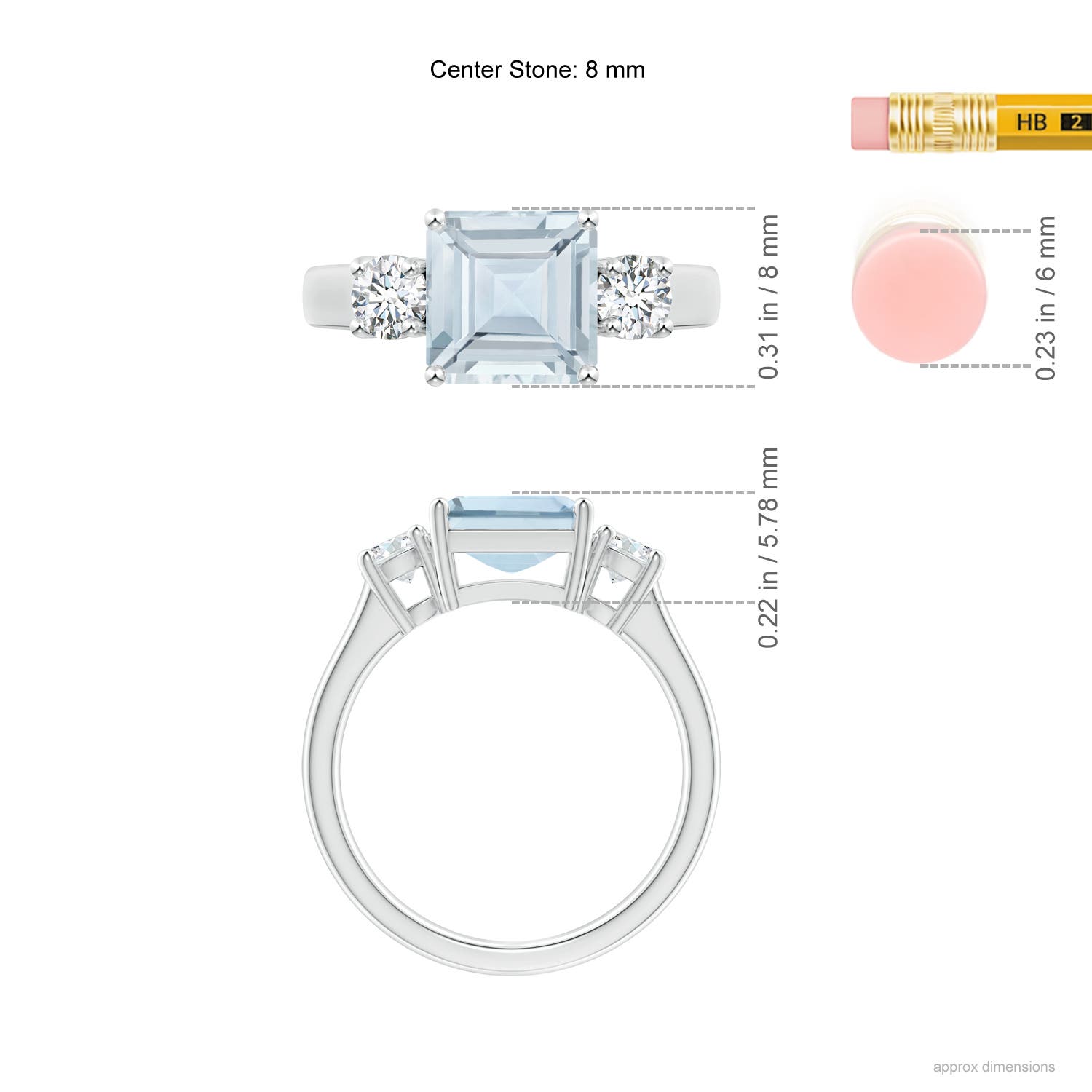 A - Aquamarine / 2.46 CT / 14 KT White Gold